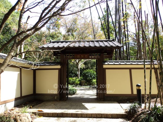 日本庭園の門