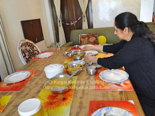 インド北部の食卓