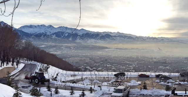 カザフスタンの冬景色