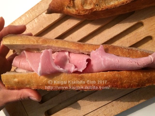 バターたっぷりのバターハムサンド