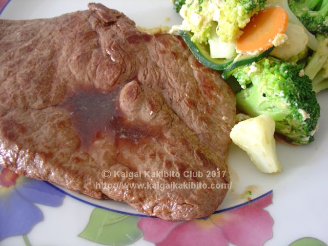 スイスの馬肉ステーキ