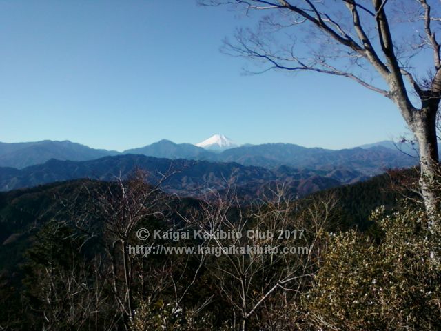 高尾山山頂から富士山方面