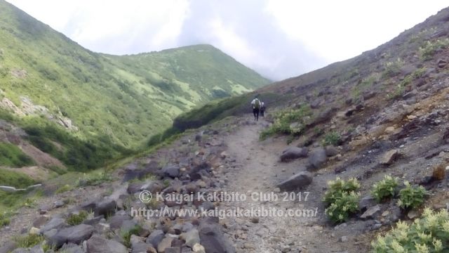 那須茶臼岳からの下山道