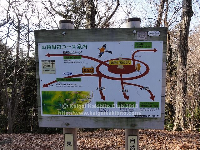 高尾山6号路にある地図