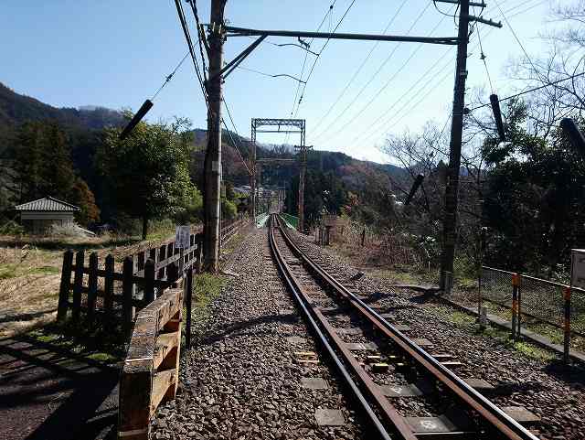 軍畑駅付近の踏切