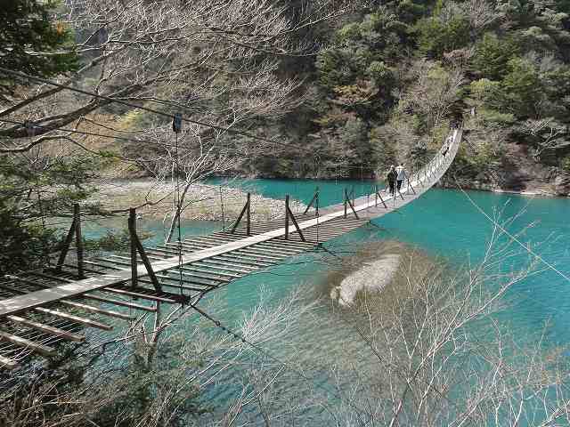 寸又峡の夢の吊り橋