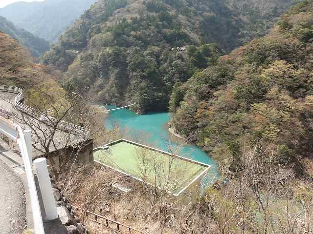 寸又峡「夢の吊り橋」手前