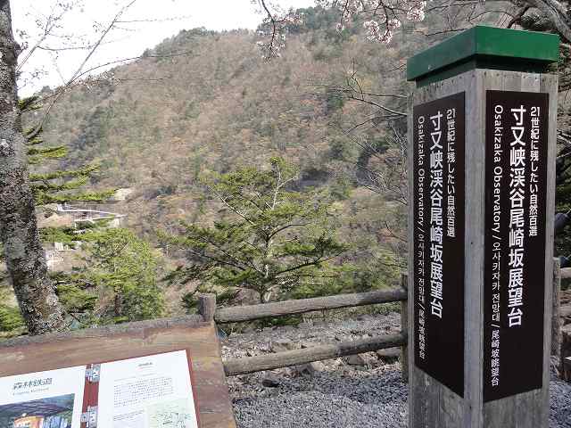 寸又峡「夢の吊り橋」の先。寸又峡プロムナードコースの展望台