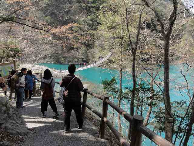 寸又峡の夢の吊り橋