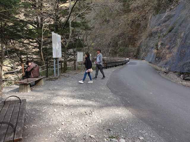 寸又峡「夢の吊り橋」の先。寸又峡プロムナードコース