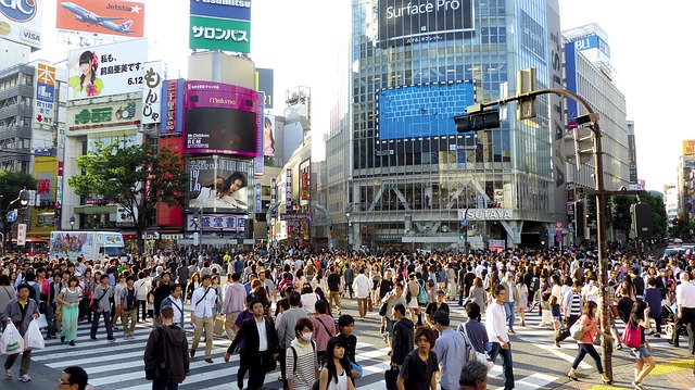 渋谷のスクランブル交差点