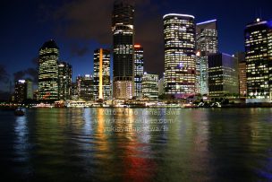 ブリスベン中心の夜景