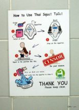 タイの「トイレの使い方」の看板
