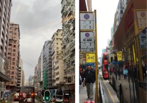 香港の二階建てバス