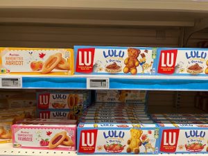 フランスのスーパーマーケットの棚